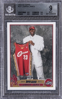 2003-04 Topps #221 LeBron James Rookie Card – BGS MINT 9